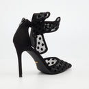 Miss Black Dott 1 Court - Black footwear Miss Black