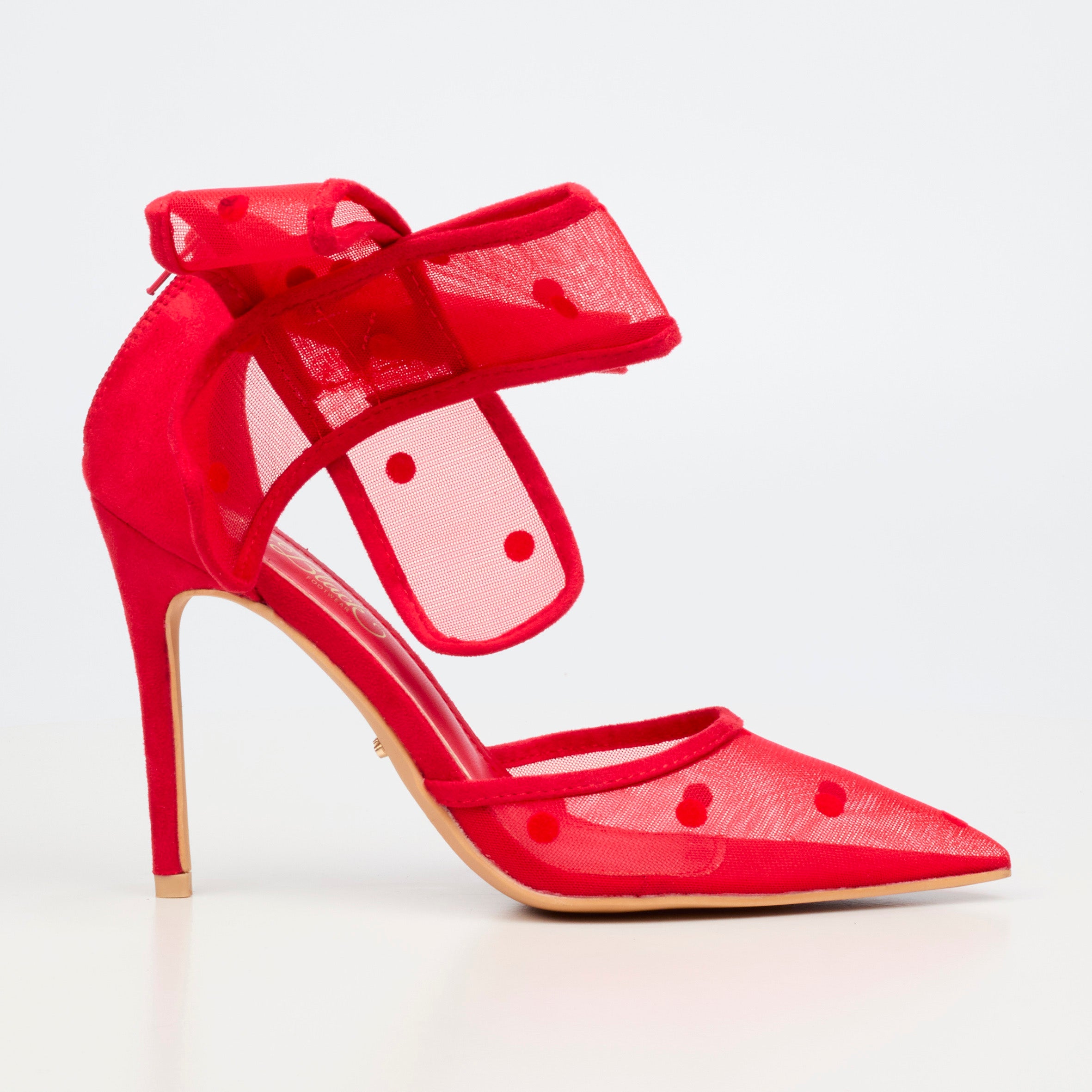 Miss Black Dott 1 Court - Red footwear Miss Black