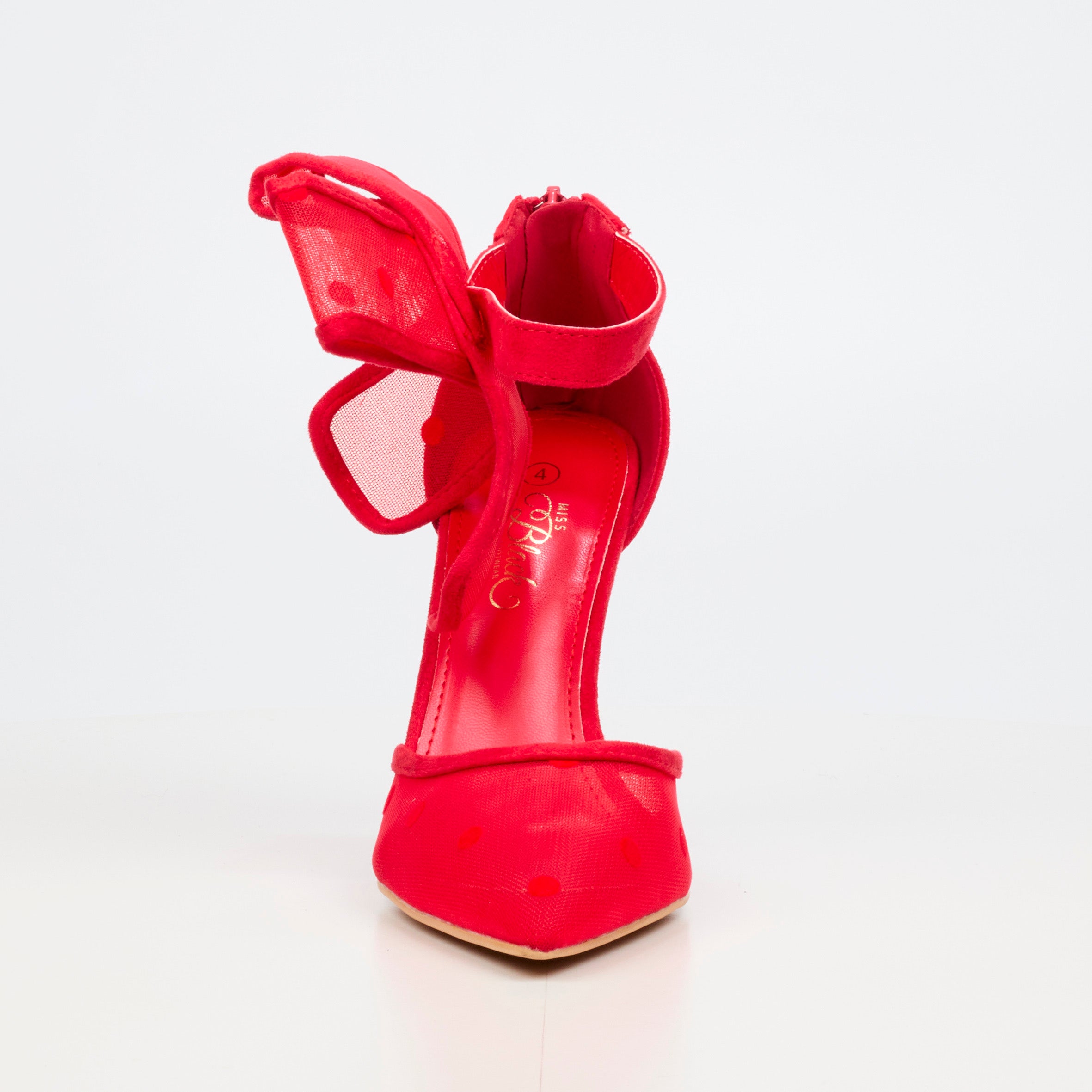 Miss Black Dott 1 Court - Red footwear Miss Black