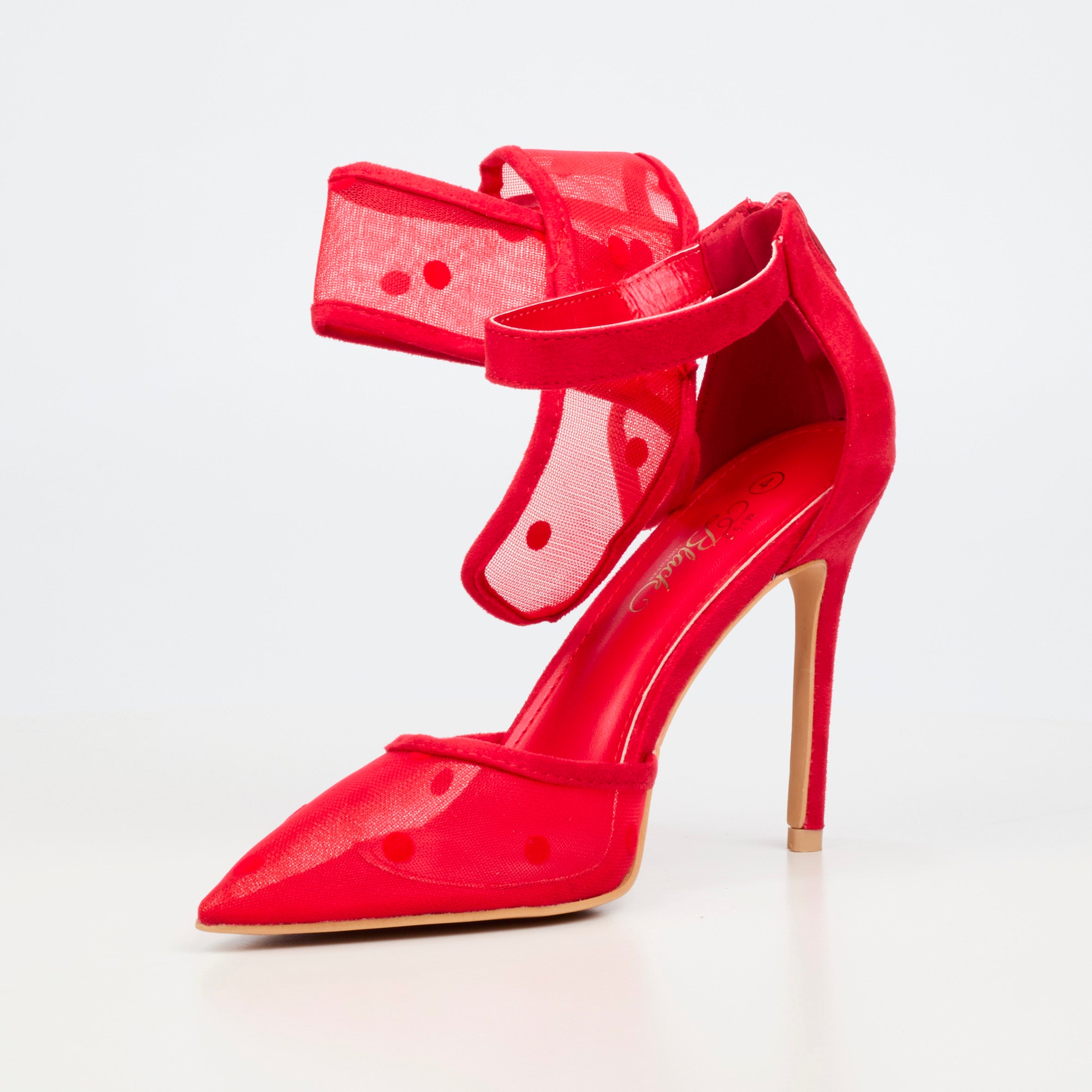 Miss Black Dott 1 Court - Red footwear Miss Black