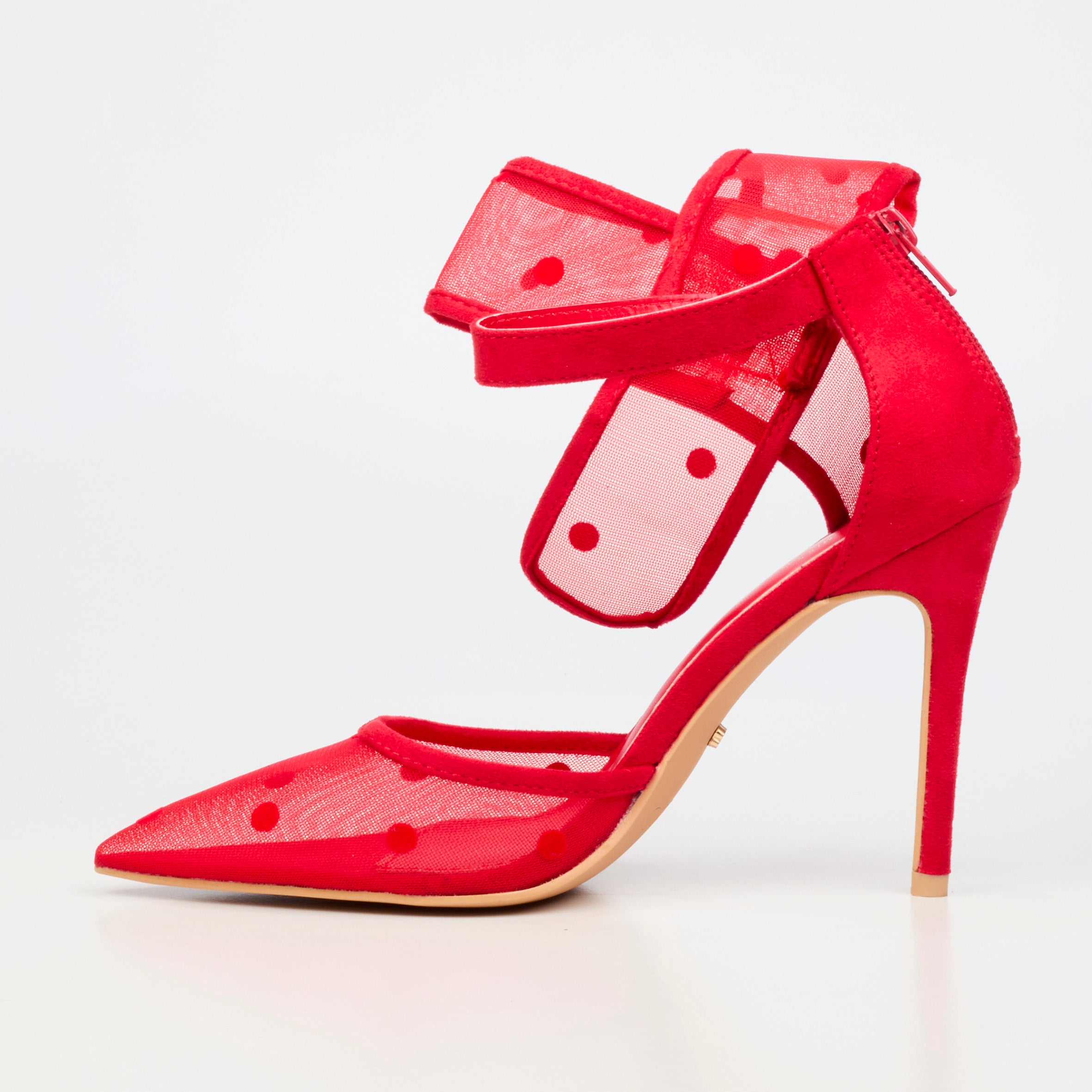 Miss Black Dott 1 Court - Red footwear Miss Black