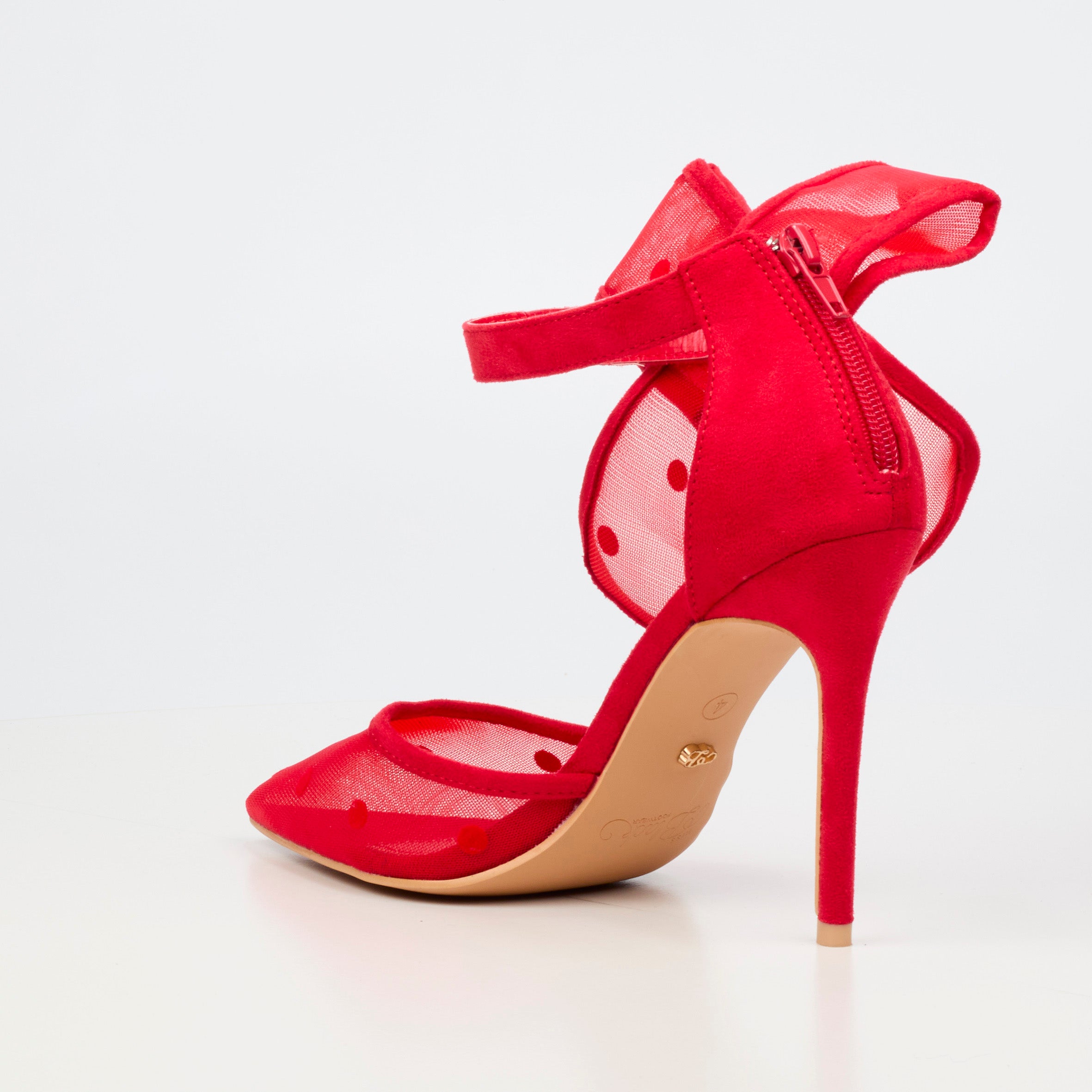 Miss Black Dott 1 Court - Red footwear Miss Black
