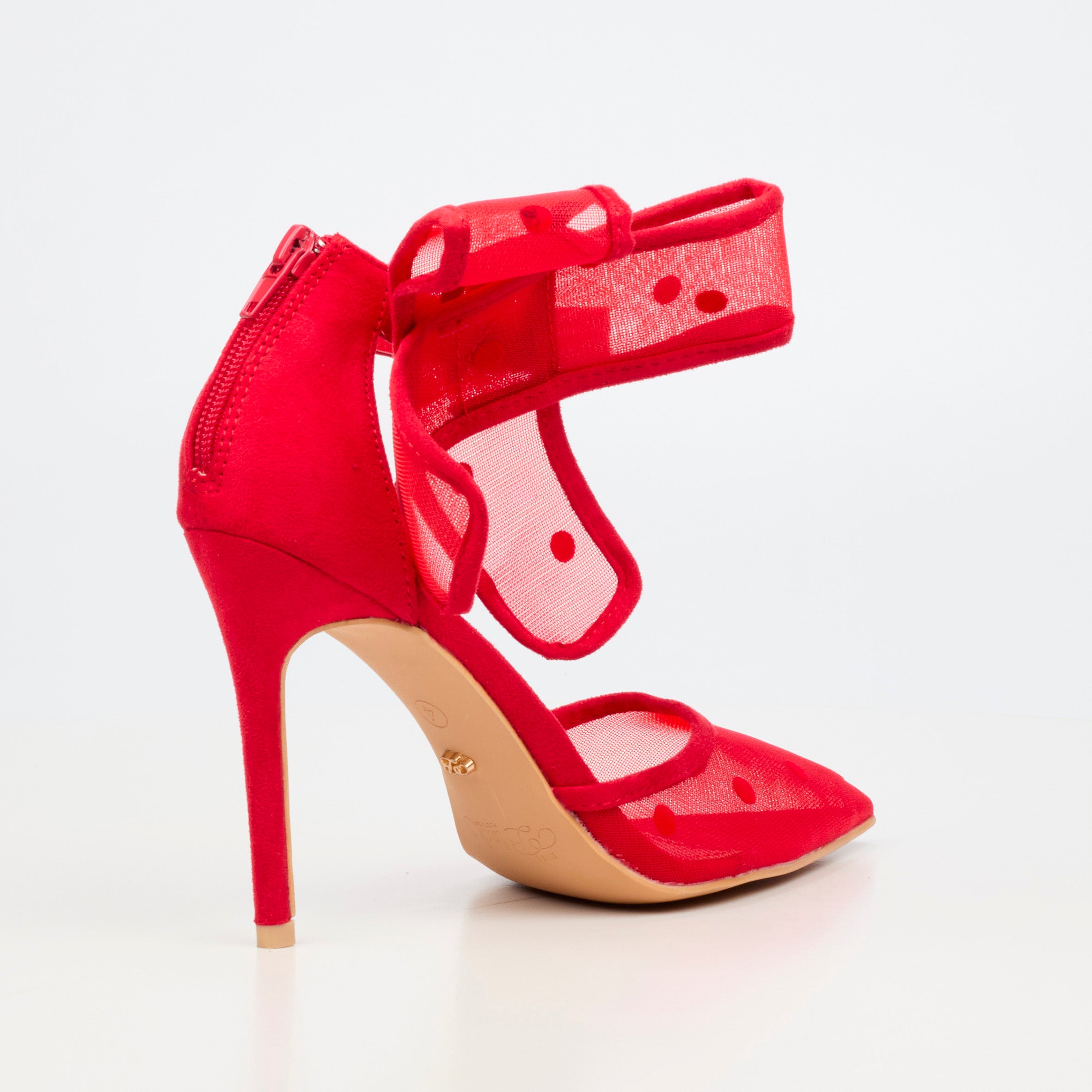 Miss Black Dott 1 Court - Red footwear Miss Black