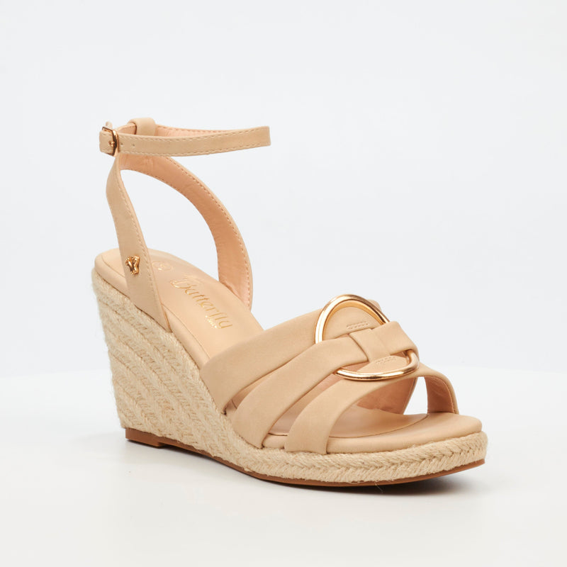 Butterfly Feet Drayco 13 Wedge - Beige footwear Butterfly Feet   