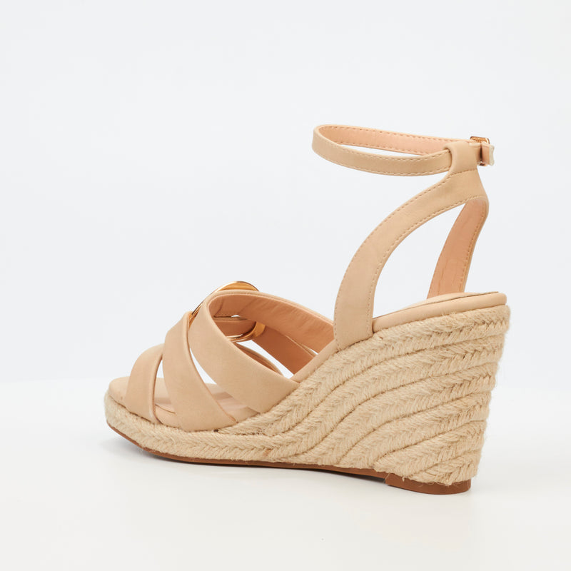 Butterfly Feet Drayco 13 Wedge - Beige footwear Butterfly Feet   