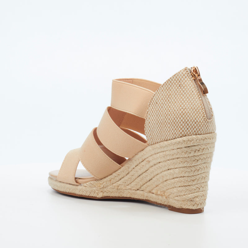 Butterfly Feet Drayco 14 Wedge - Beige footwear Butterfly Feet   