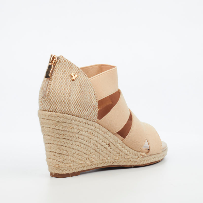 Butterfly Feet Drayco 14 Wedge - Beige footwear Butterfly Feet   