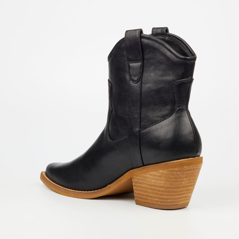 MIss Black Dutton 1 Ankle Boot - Black footwear Miss Black   