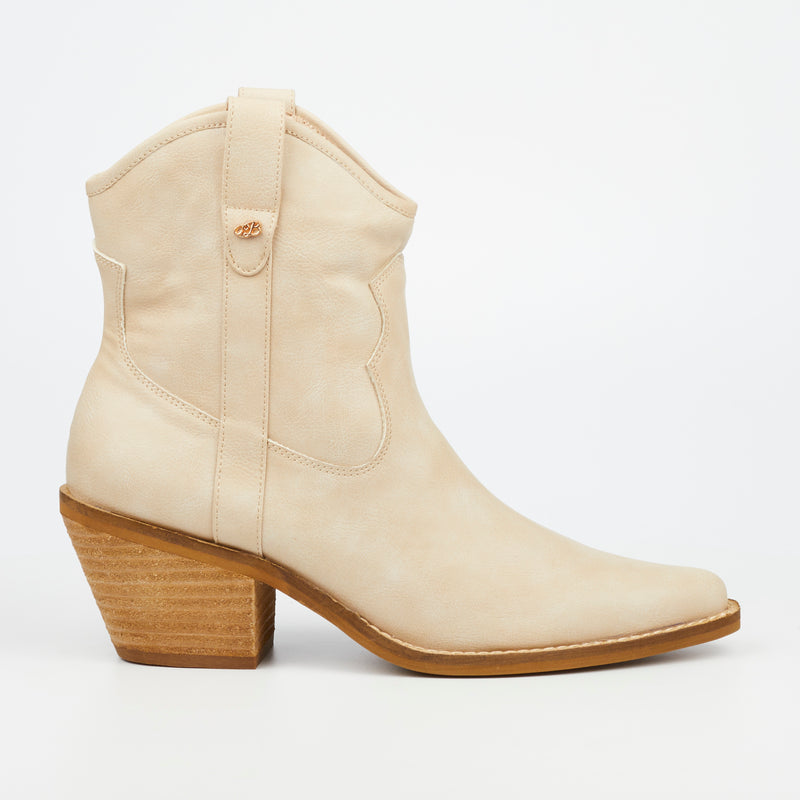 Miss Black Dutton 1 Ankle Boot - Bone footwear Miss Black   