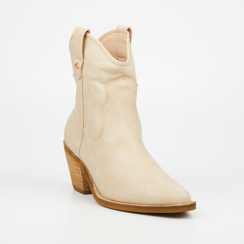 Miss Black Dutton 1 Ankle Boot - Bone footwear Miss Black   