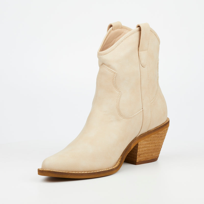 Miss Black Dutton 1 Ankle Boot - Bone footwear Miss Black   