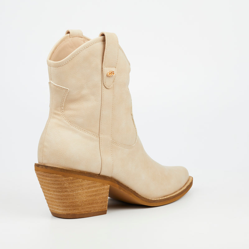 Miss Black Dutton 1 Ankle Boot - Bone footwear Miss Black   