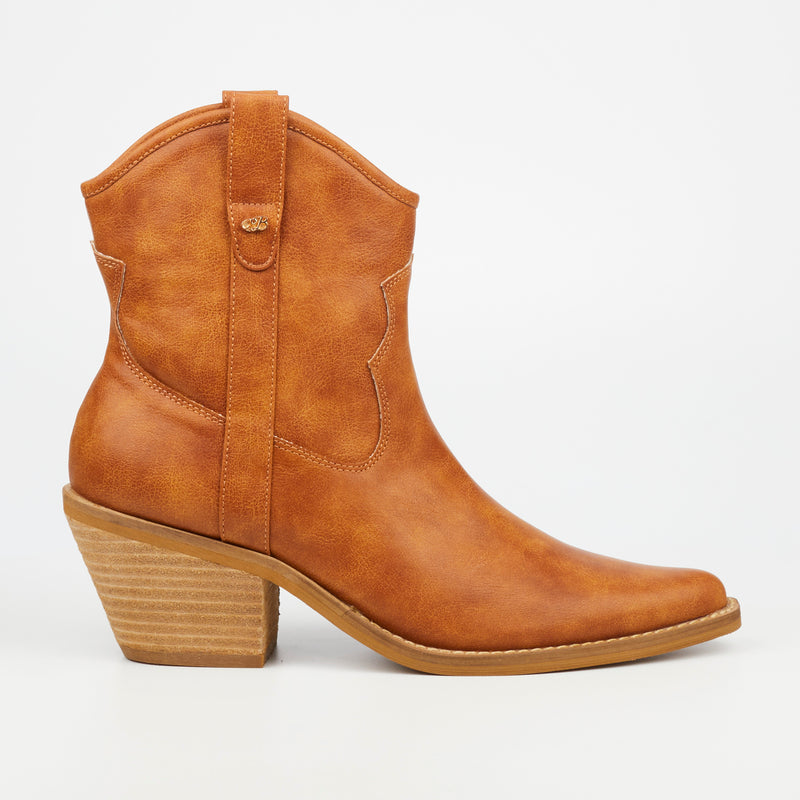 Miss Black Dutton 1 Ankle Boot - Tan footwear Miss Black   