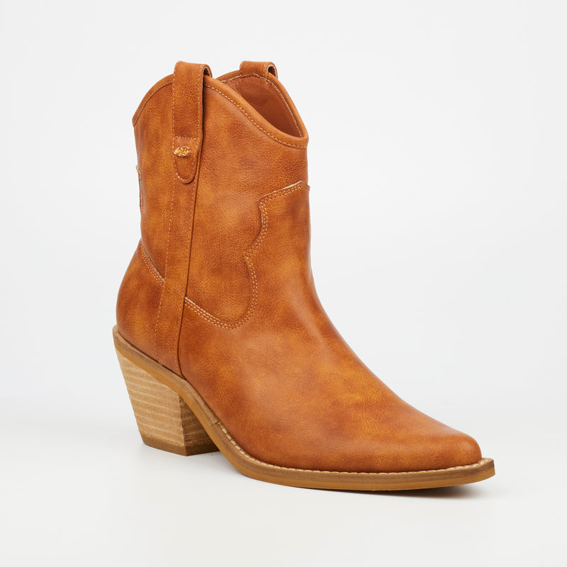 Miss Black Dutton 1 Ankle Boot - Tan footwear Miss Black   