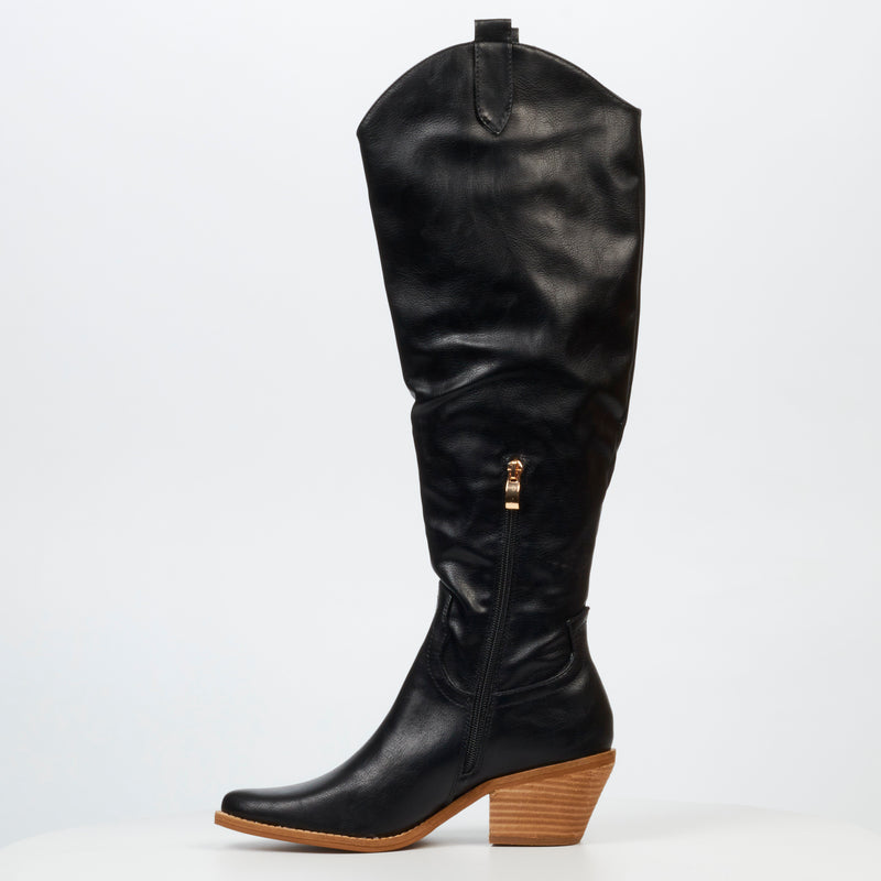 Miss Black Dutton 2 High Boot - Black footwear Miss Black   