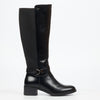 Miss Black Earth 1 High Boots Faux Leather - Black footwear Miss Black