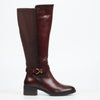 Miss Black Earth 1 High Boot - Burgundy footwear Miss Black