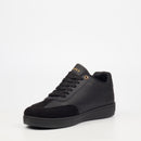 Urbanart Ease 1 Faux Wax / Faux Suede Sneaker - Black footwear UBRT