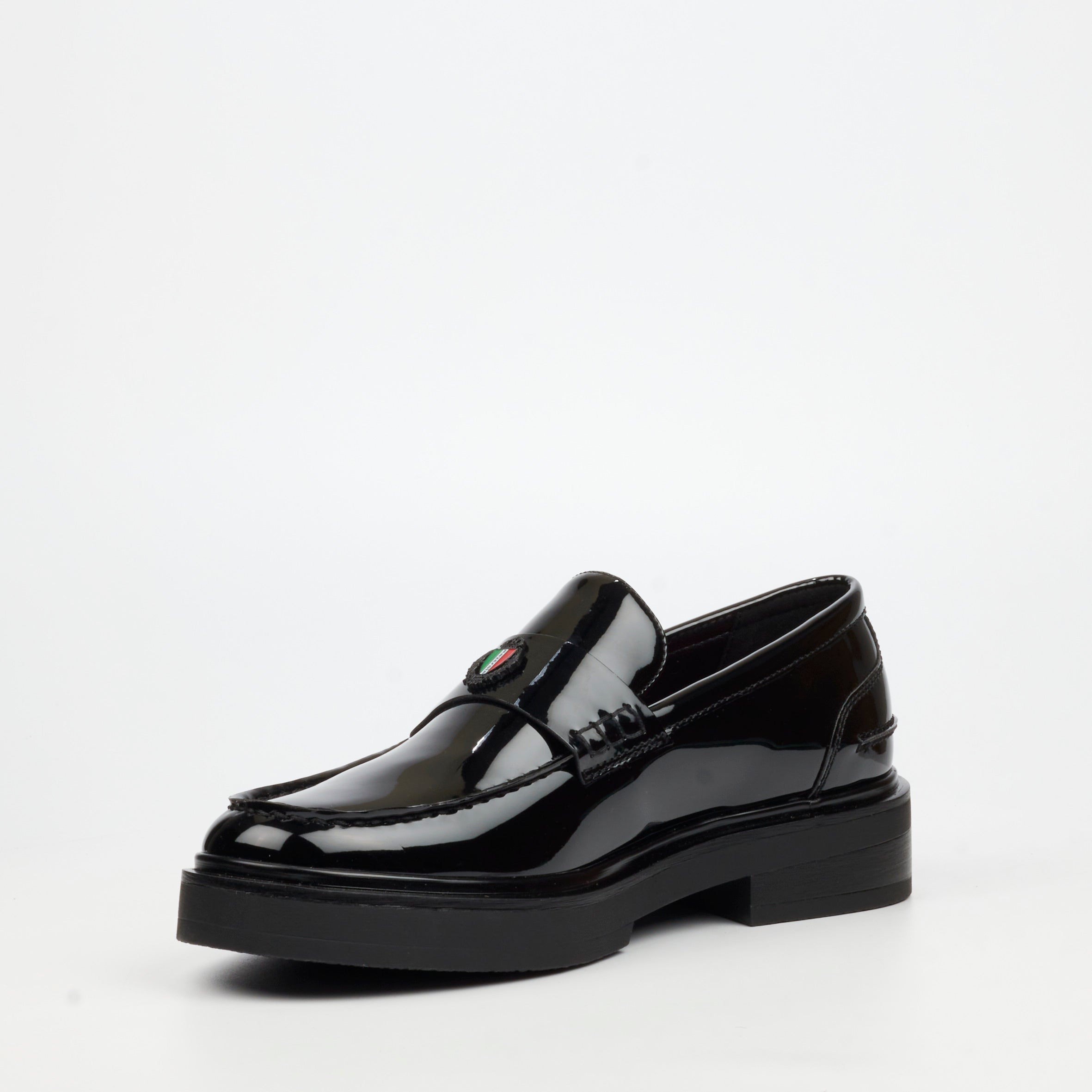 Mazerata Elia 11 Faux Patent Shoe - Black