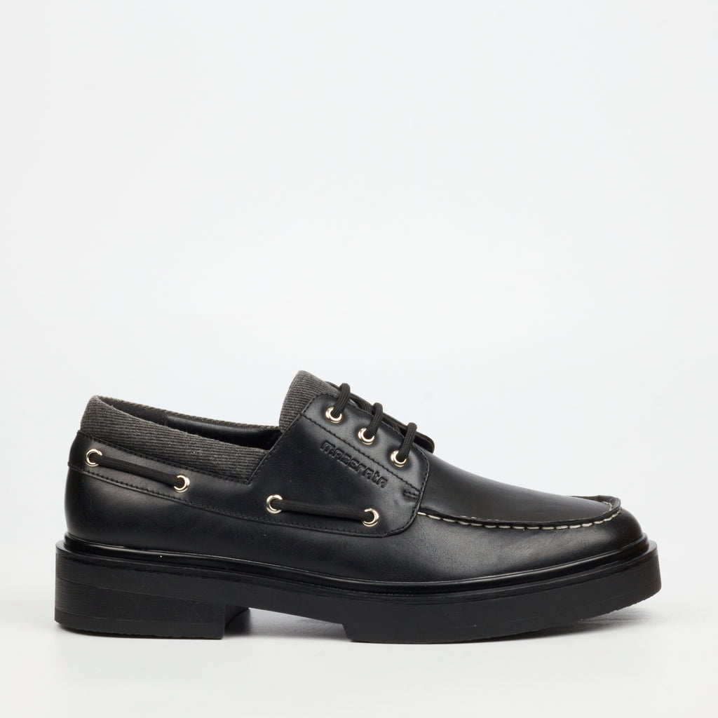 Mazerata Elia 13 Faux Wax Shoe - Black footwear Mazerata
