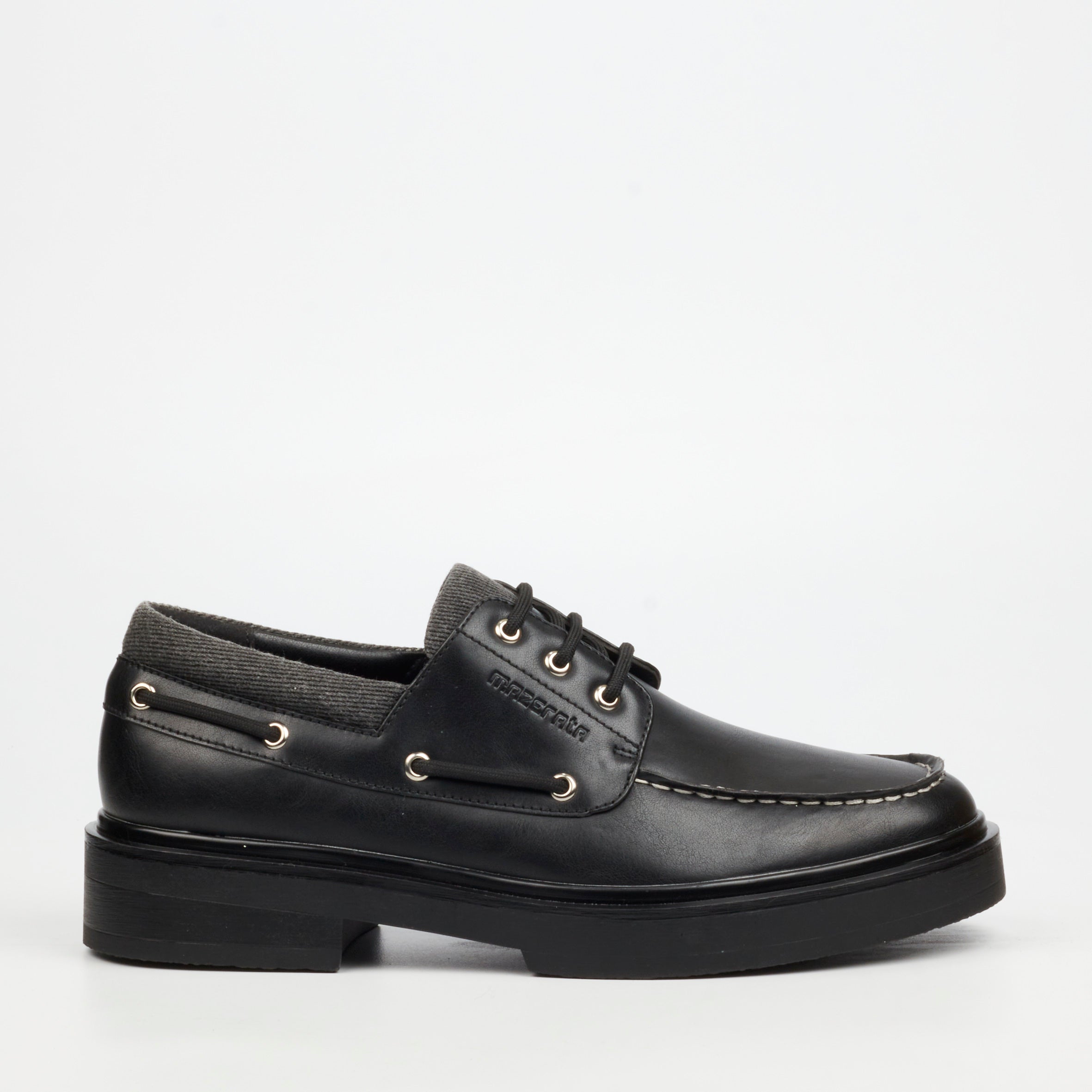 Mazerata Elia 13 Faux Wax Shoe - Black footwear Mazerata