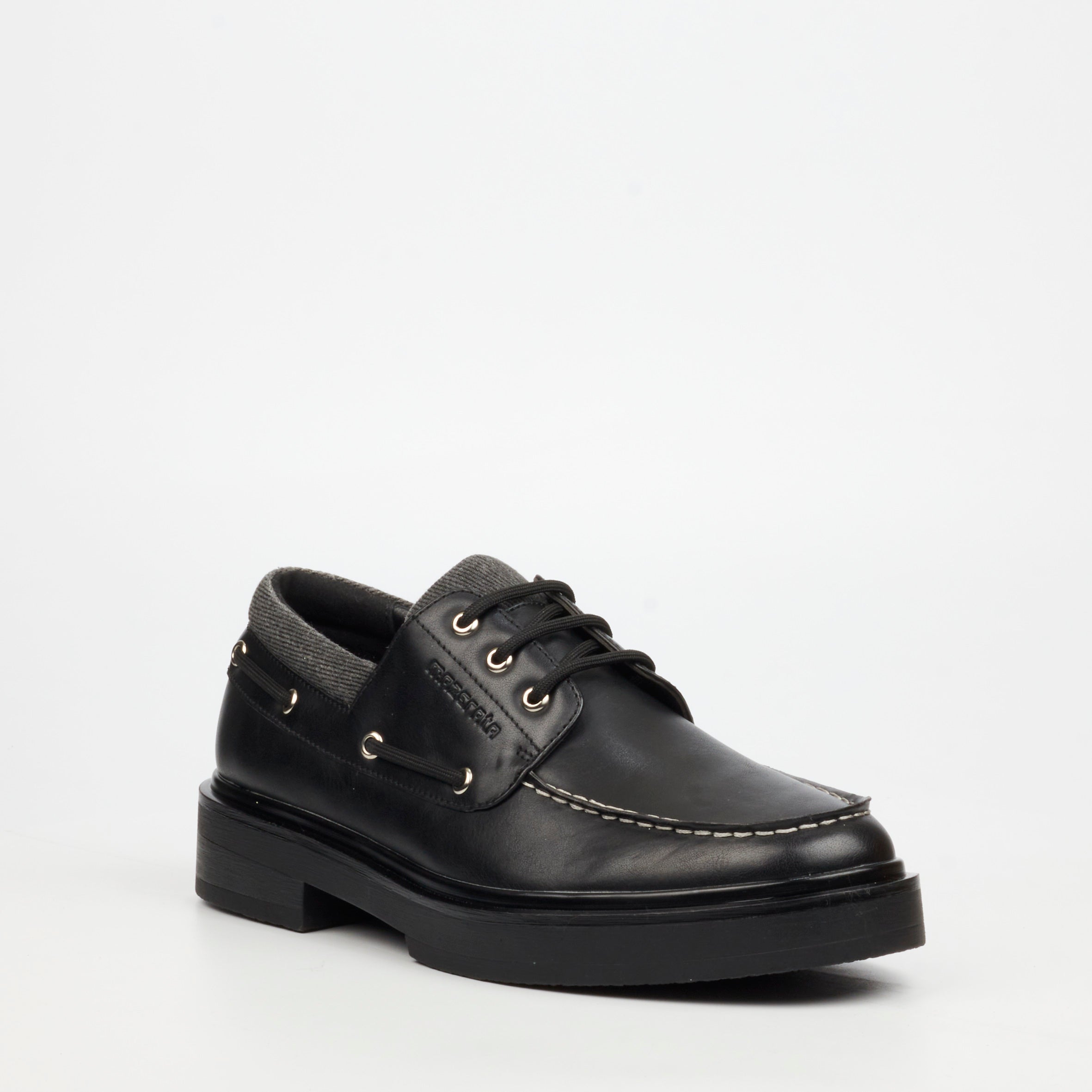 Mazerata Elia 13 Faux Wax Shoe - Black footwear Mazerata