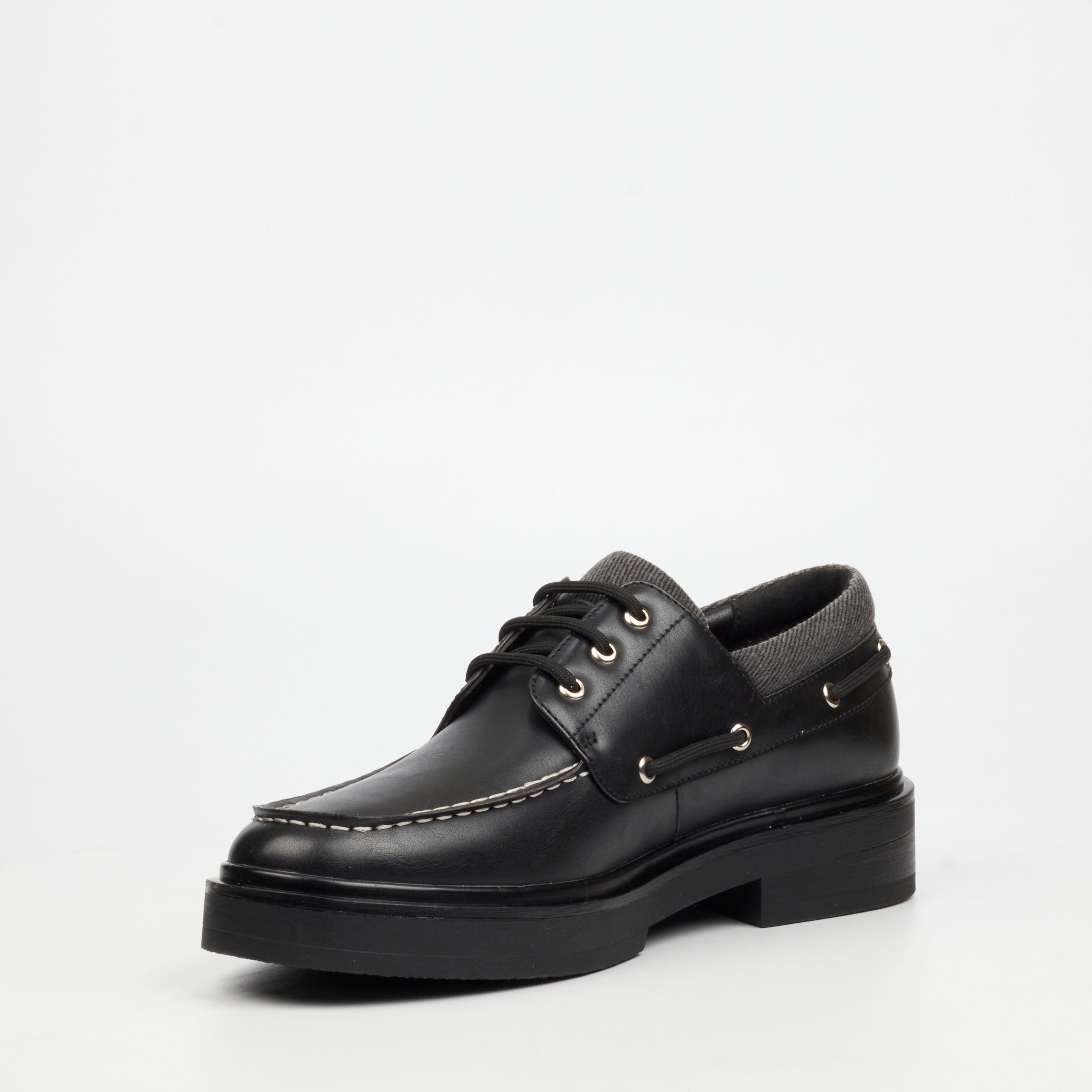 Mazerata Elia 13 Faux Wax Shoe - Black footwear Mazerata