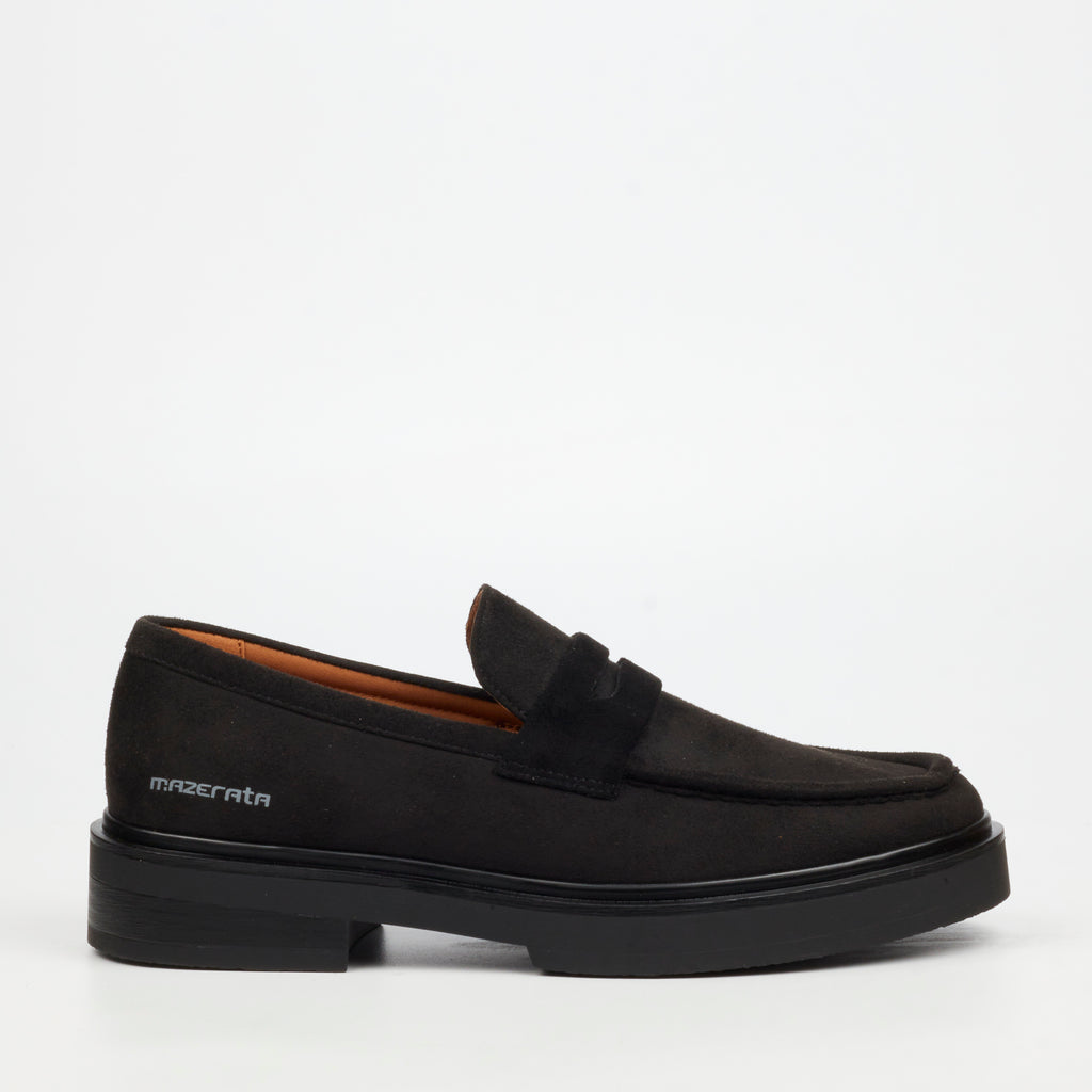 Mazerata Elia 14 Faux Suede Shoe - Black footwear Mazerata