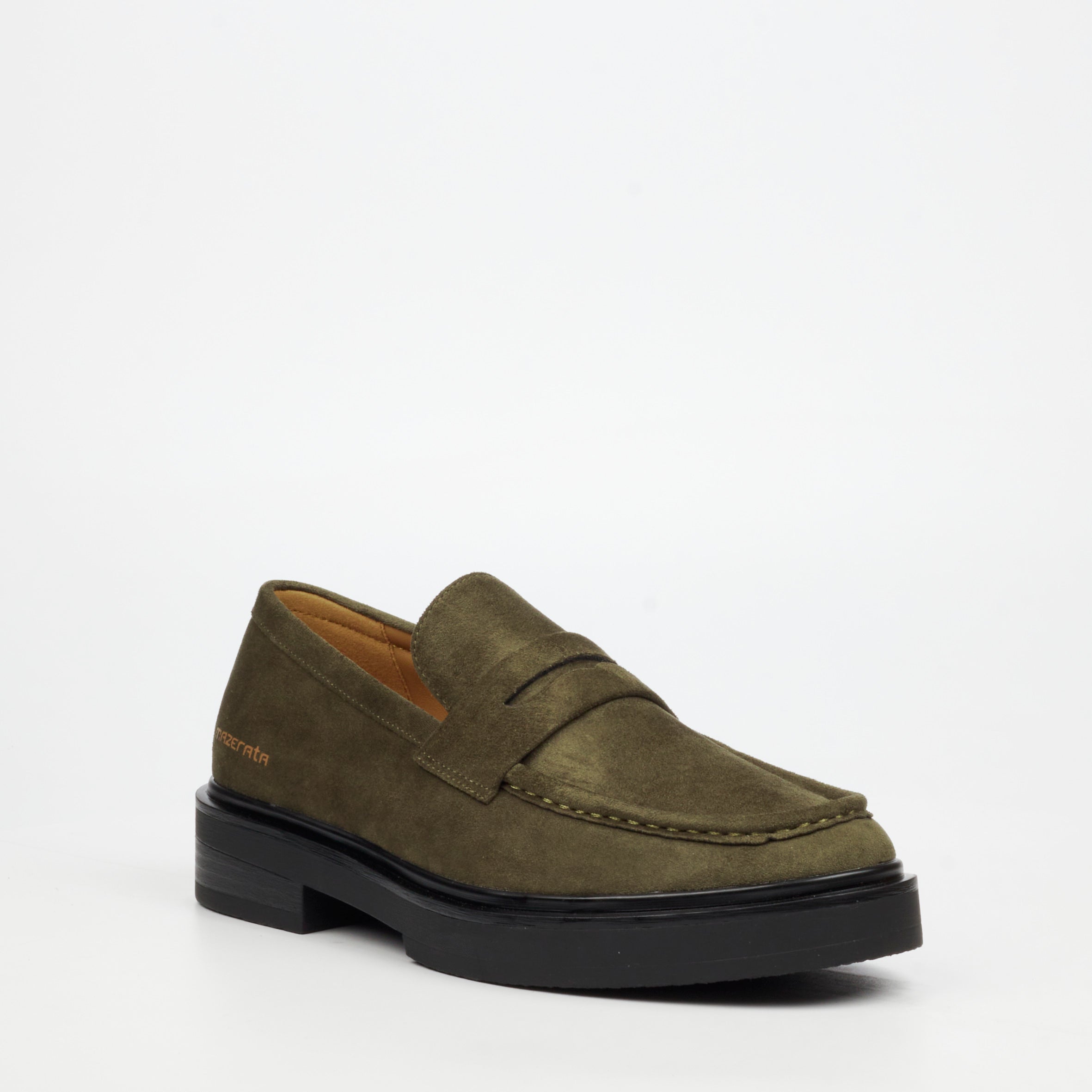 Mazerata Elia 14 Faux Suede Shoe - Olive footwear Mazerata