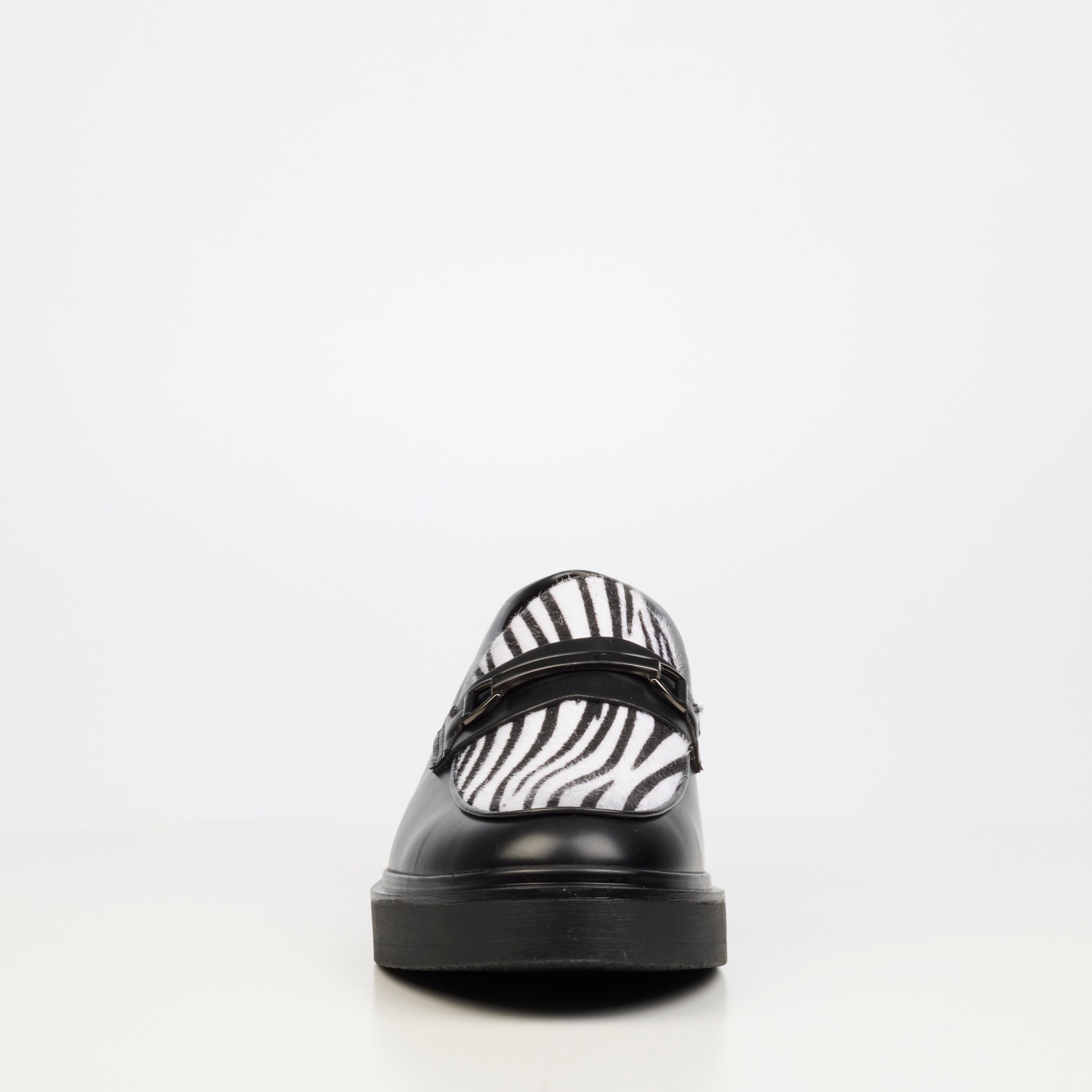 Mazerata Elia 17 Faux Wax / Suede Shoe - Zebra