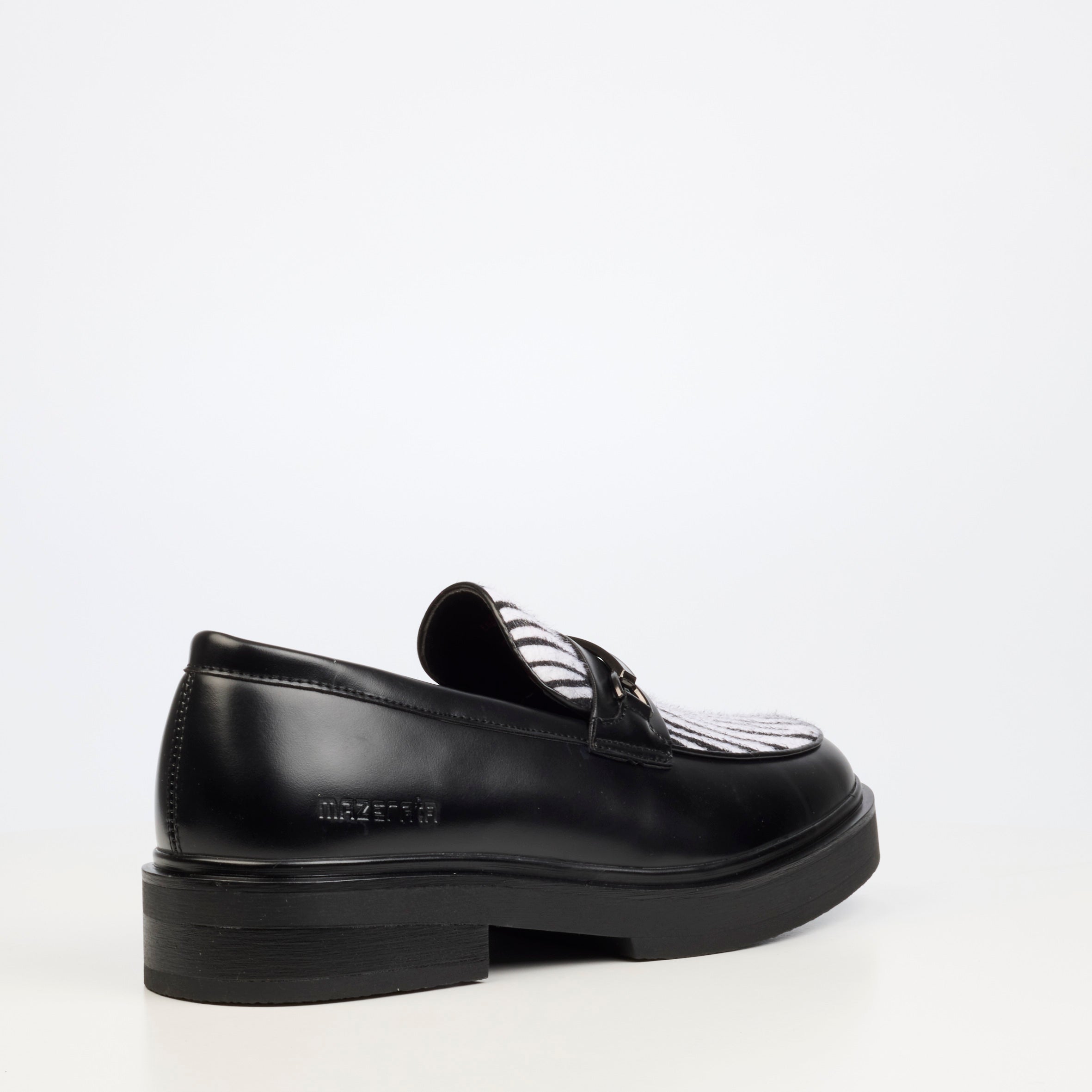 Mazerata Elia 17 Faux Wax / Suede Shoe - Zebra