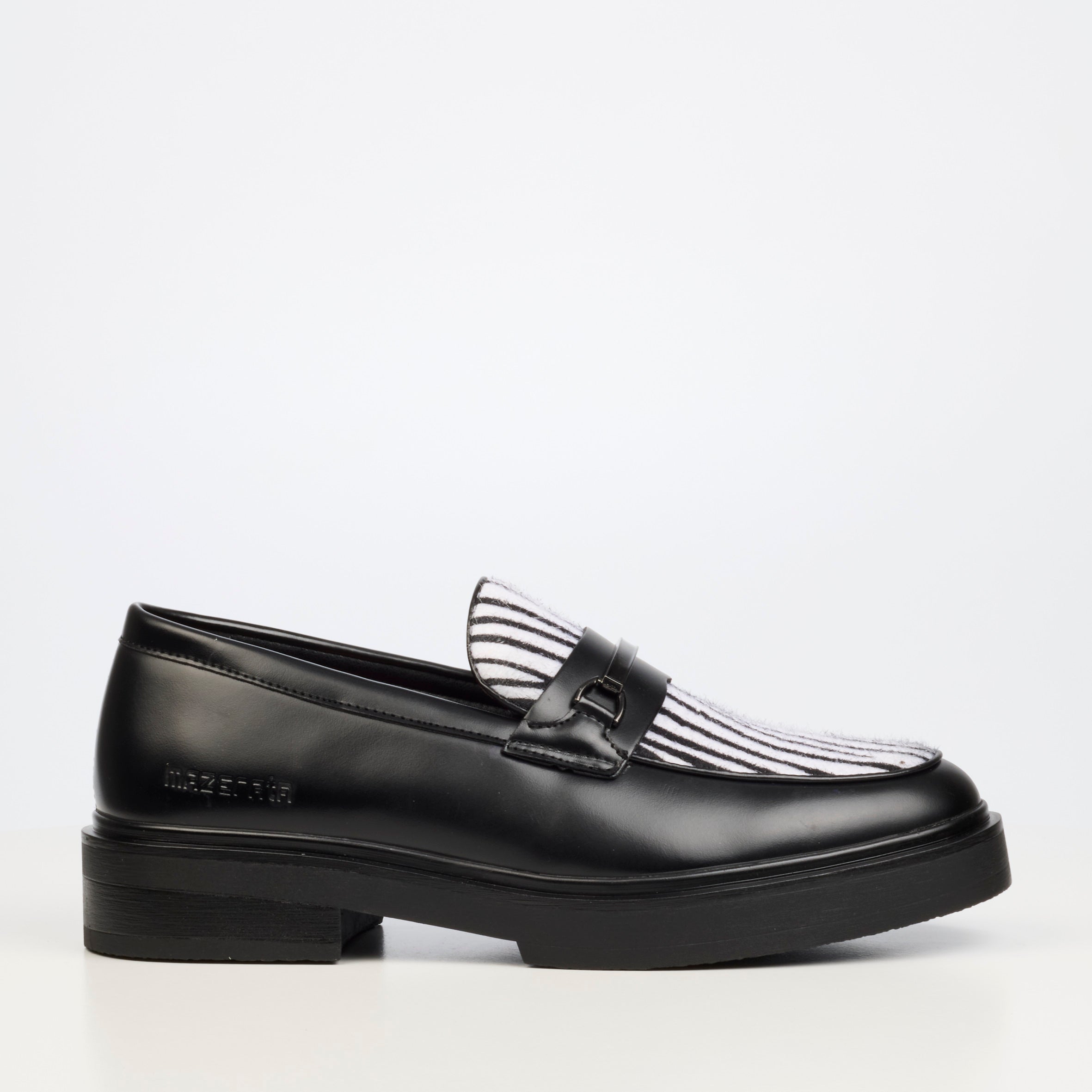Mazerata Elia 17 Faux Wax / Suede Shoe - Zebra
