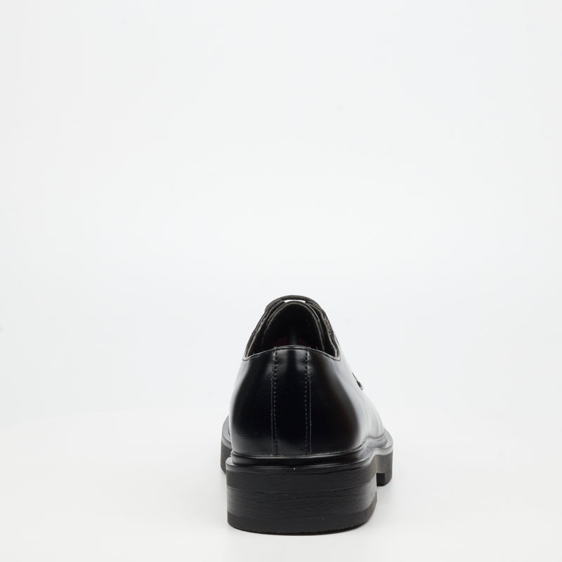 Mazerata Elia 1 Faux Wax Shoe - Black footwear Mazerata