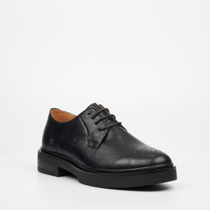 Mazerata Elia 4 Faux Wax Shoe - Black footwear Mazerata