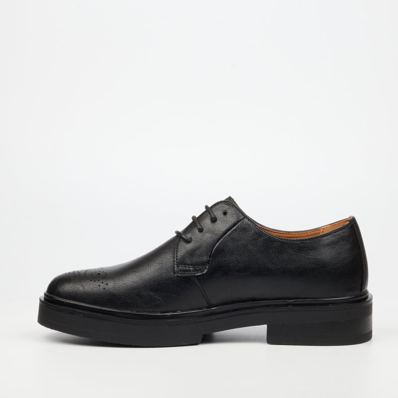Mazerata Elia 4 Faux Wax Shoe - Black footwear Mazerata