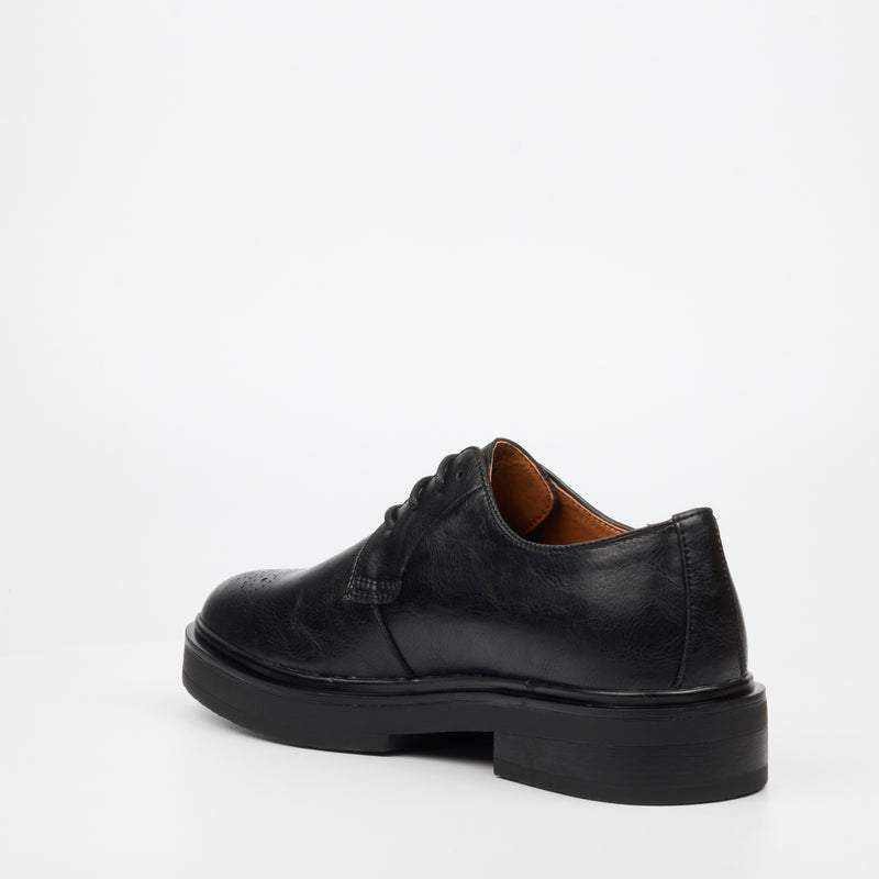 Mazerata Elia 4 Faux Wax Shoe - Black footwear Mazerata