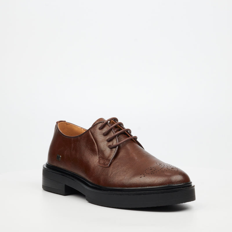Mazerata Elia 4 Faux Wax Shoe - Chocolate footwear Mazerata