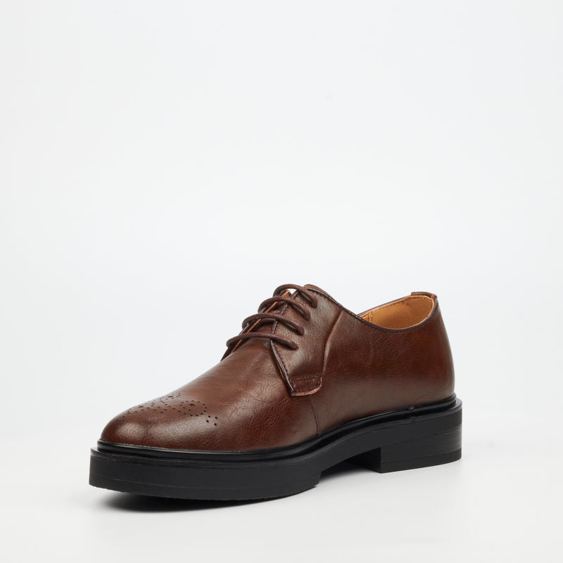 Mazerata Elia 4 Faux Wax Shoe - Chocolate footwear Mazerata