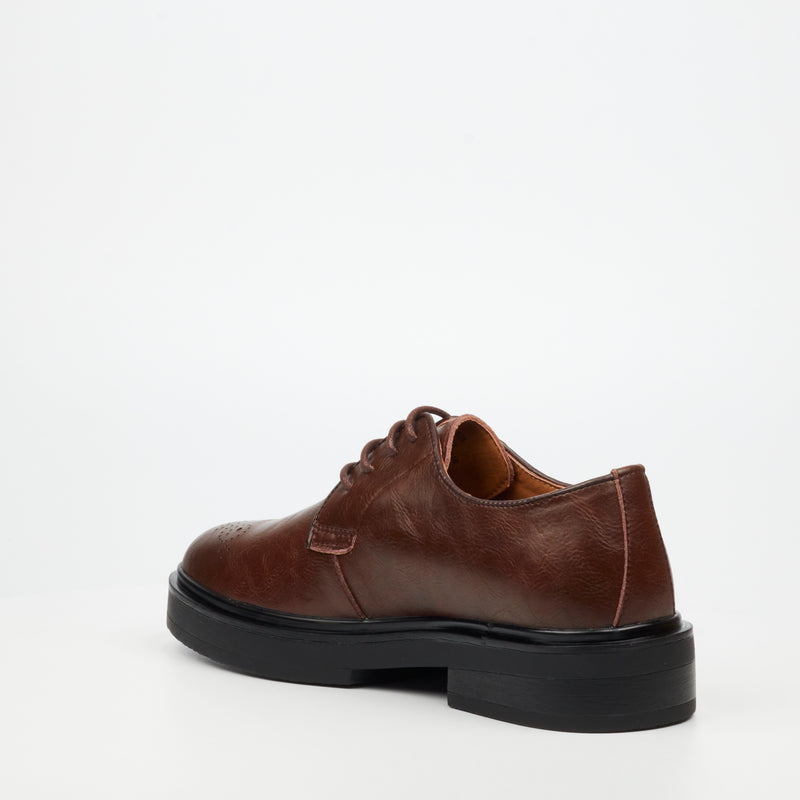 Mazerata Elia 4 Faux Wax Shoe - Chocolate footwear Mazerata