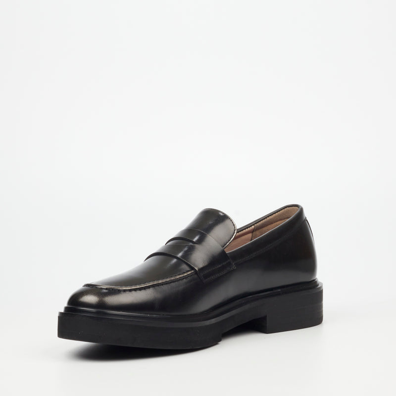 Mazerata Elia 6 Faux Wax Shoe - Black footwear Mazerata