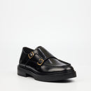 Mazerata Elia 7 Faux Wax Shoe - Black footwear Mazerata