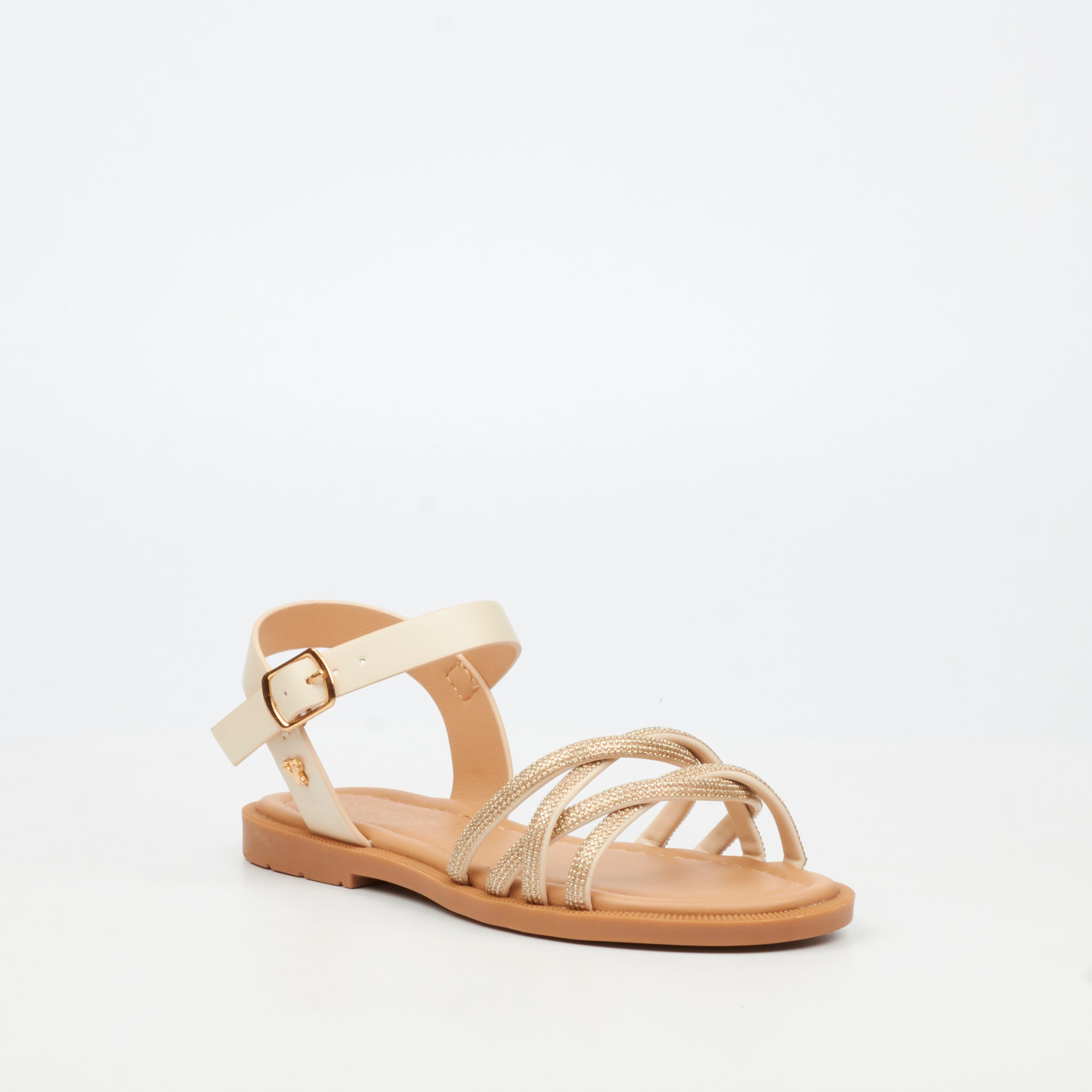 Flutterby Ella 1 Sandal - Beige (Youth) footwear Flutterby