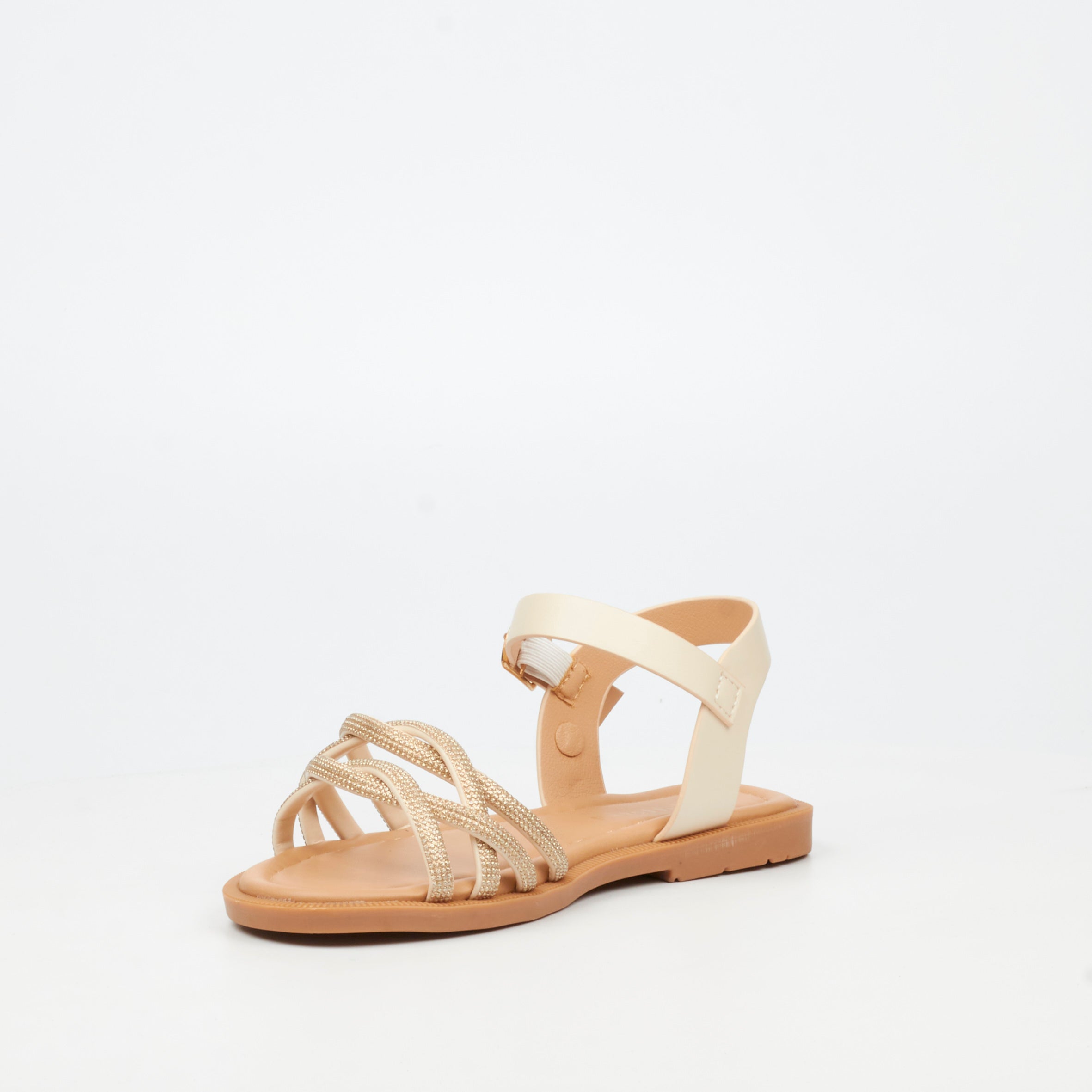 Flutterby Ella 1 Sandal - Beige (Youth) footwear Flutterby
