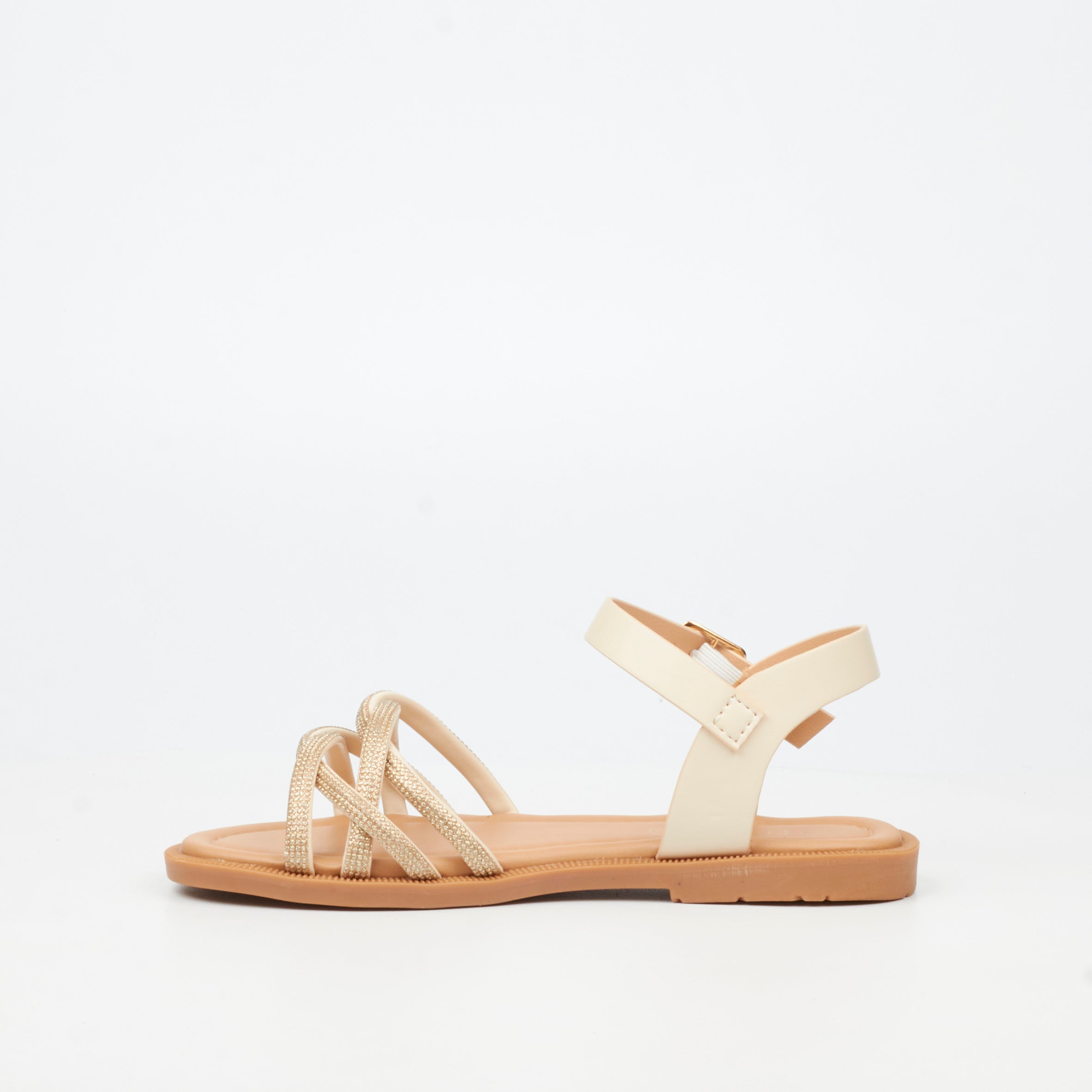 Flutterby Ella 1 Sandal - Beige (Youth) footwear Flutterby
