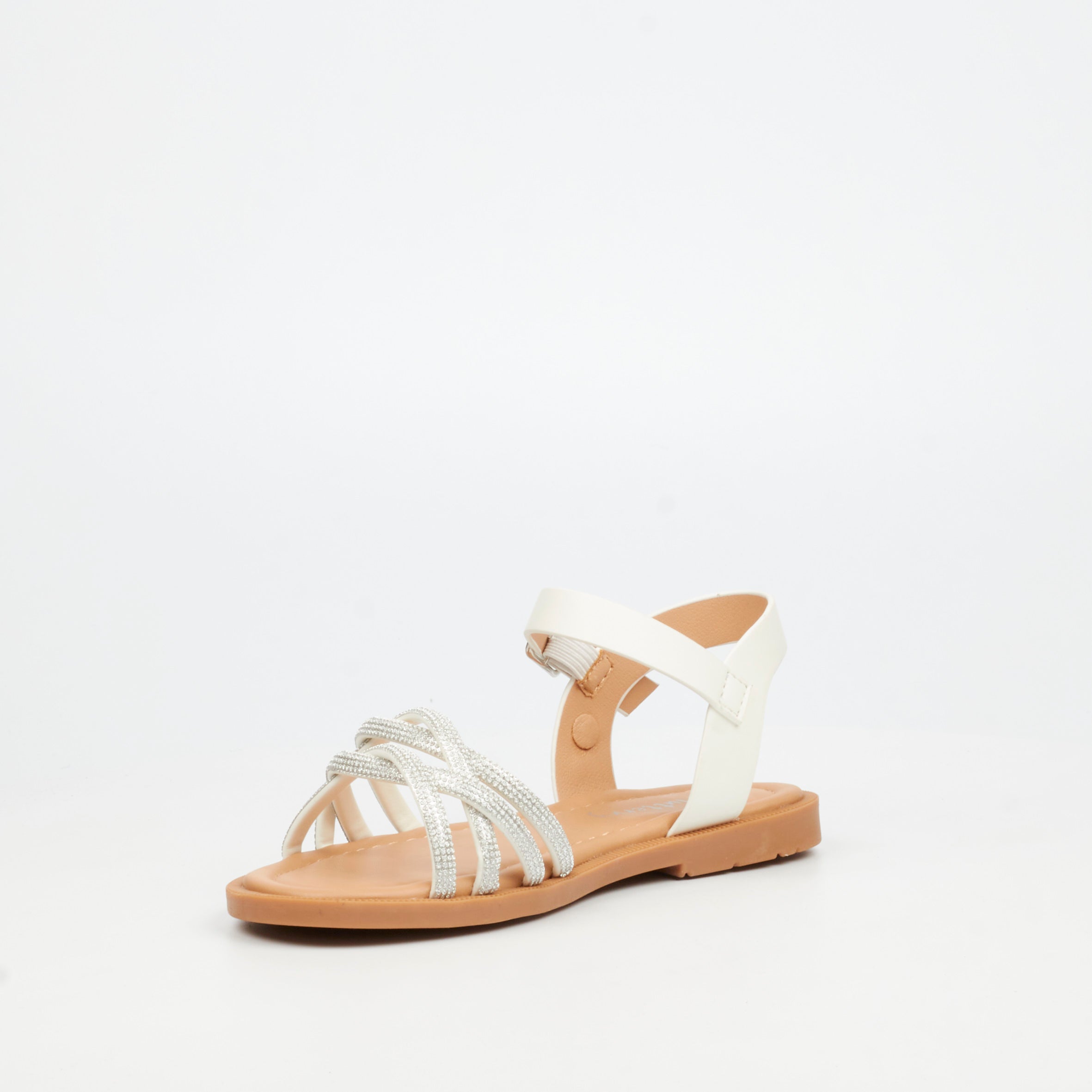 Flutterby Ella 1 Sandal - White (Youth) footwear Flutterby