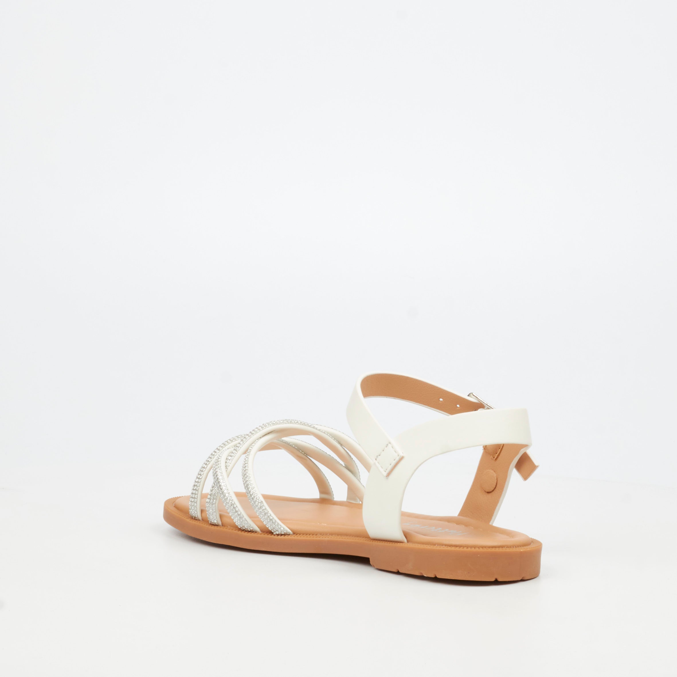 Flutterby Ella 1 Sandal - White (Youth) footwear Flutterby
