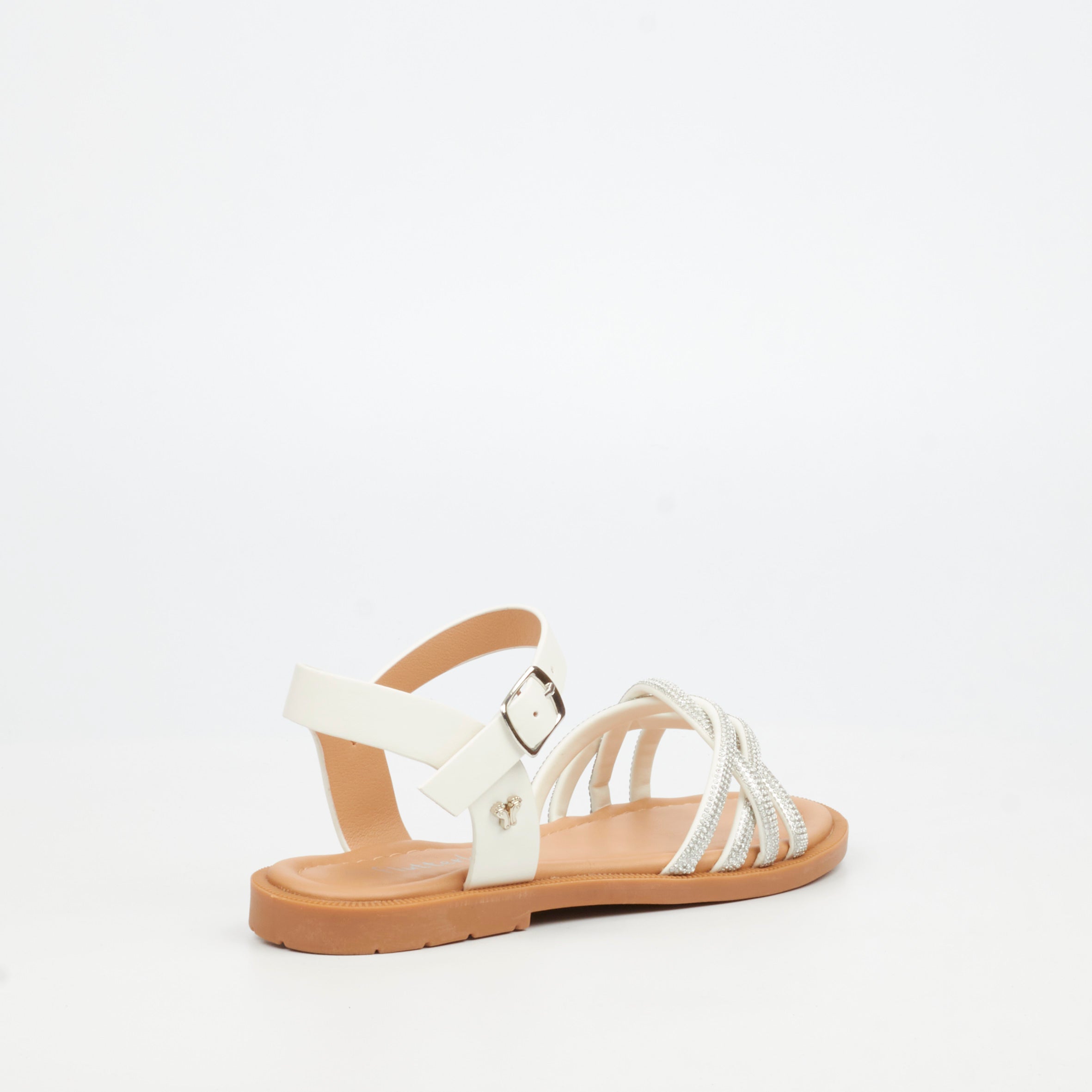 Flutterby Ella 1 Sandal - White (Youth) footwear Flutterby