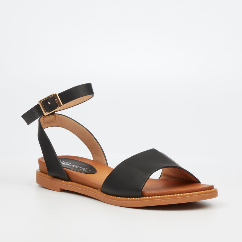 Butterfly Feet Ellie 1 Sandal - Black footwear Butterfly Feet   