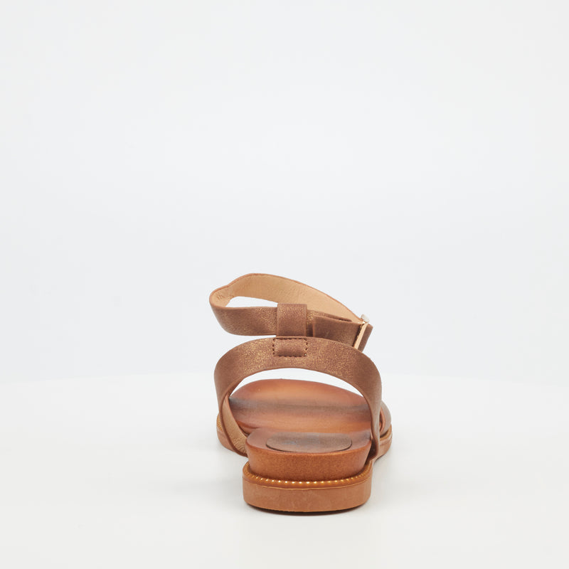 Butterfly Feet Ellie 3  Flat Sandal - Bronze footwear Butterfly Feet   