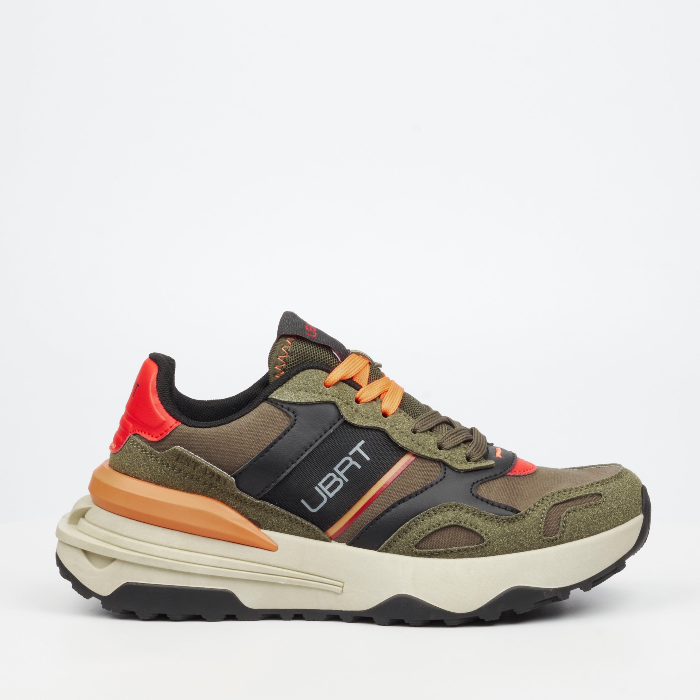 Urbanart Falcon 1 Faux Nubuck / Nylon Sneaker - Olive footwear Urbanart